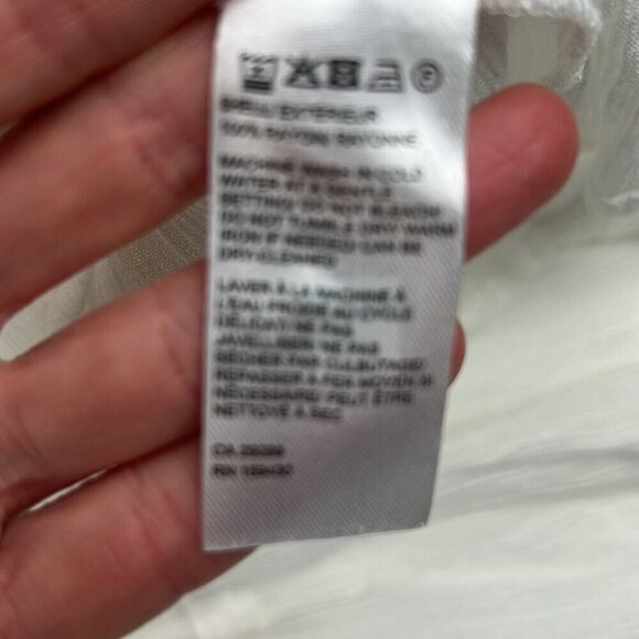 Nwt Saks Fifth Avenue White Smocked Maxi Dress - Picture 6 of 9